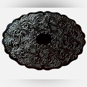 Vintage Ornate Silver Trivet